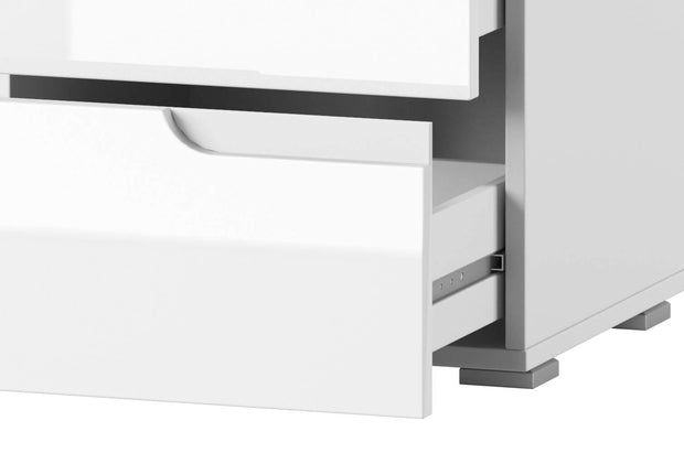 Szynaka Noptiera din pal si MDF, cu 2 sertare Gabrielle 32 Alb, l42xA40xH47 cm