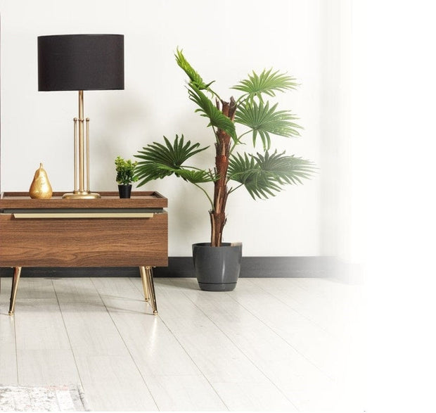 Serhat Noptiera din pal si metal cu 1 sertar Pietro Nuc / Auriu, l66xA46xH47 cm