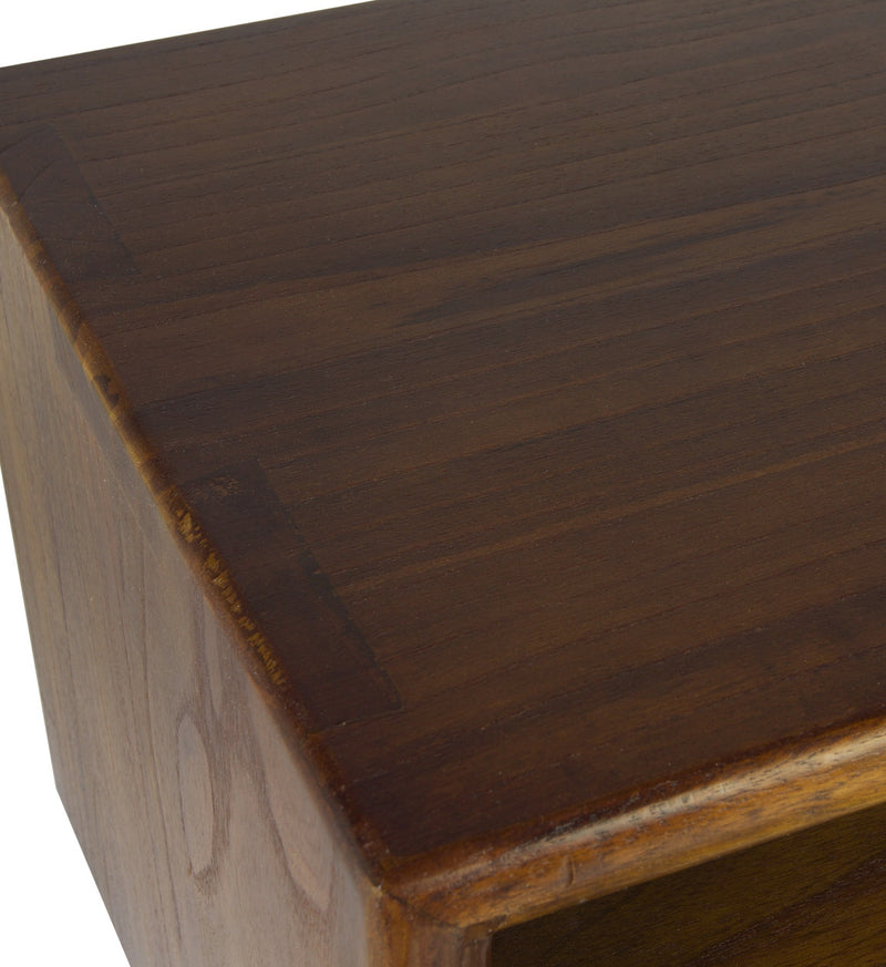 Noptiera din lemn cu 1 sertar, Artic Nuc / Alb, l45xA40xH55 cm (5)