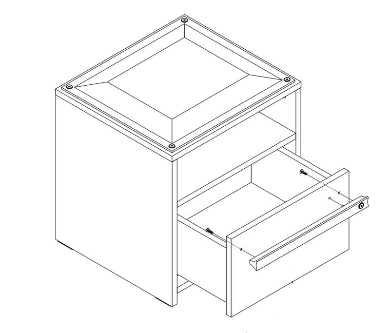 Noptiera multifunctionala din pal, cu 1 sertar, pentru tineret, Duo Natur, l55xA41,5xH48,6 cm (5)