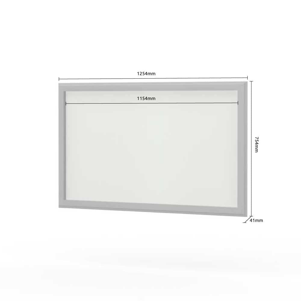 Oglinda decorativa cu rama din MDF, Tara Alb Mat, l125xH75 cm (3)