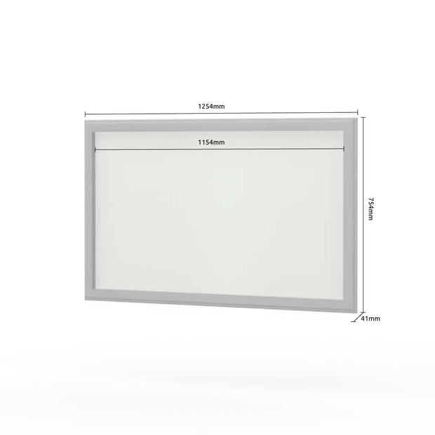 Oglinda decorativa cu rama din MDF, Tara Alb Mat, l125xH75 cm (3)