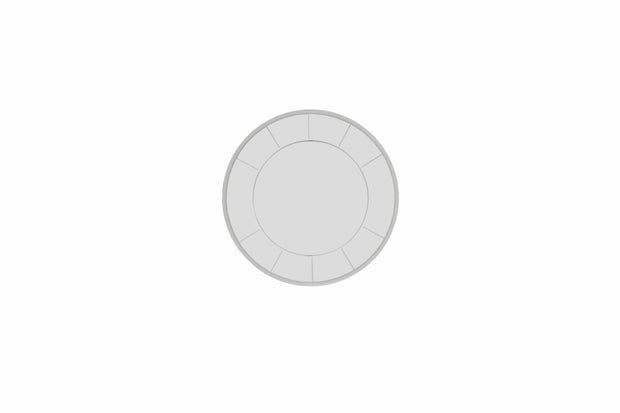 Dogtas Oglinda decorativa cu rama din pal, Larina Alb, Ø80 cm