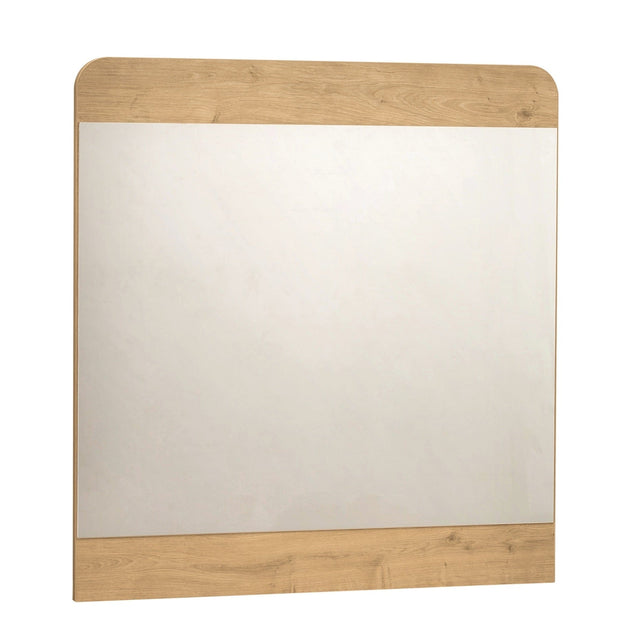 Cilek Oglinda decorativa cu rama din pal, pentru tineret, Mocha Natur, l71xH76 cm