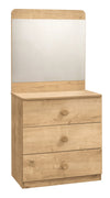 Oglinda decorativa cu rama din pal, pentru tineret, Mocha Natur, l71xH76 cm (3)