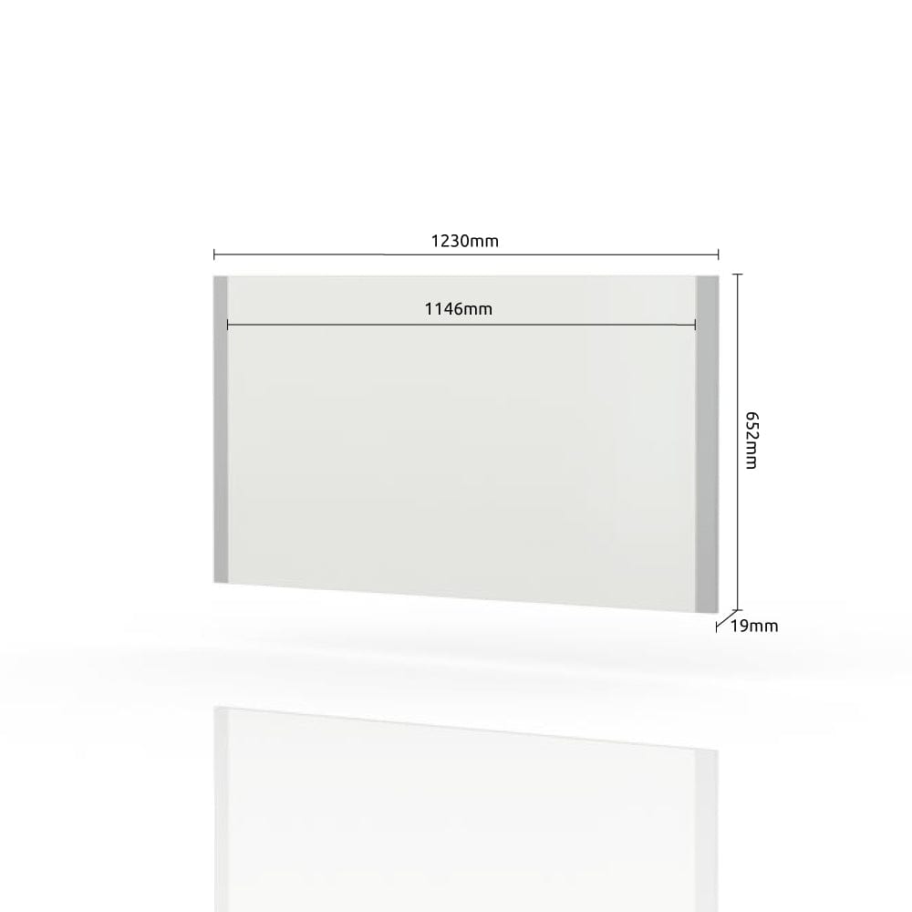 Oglinda decorativa cu rama din pal, Piano Alb, l123xH65 cm (2)