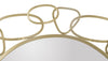 Oglinda decorativa cu rama metalica, Gold Chain Auriu, Ø84 cm (2)