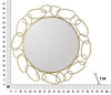 Oglinda decorativa cu rama metalica, Gold Chain Auriu, Ø84 cm (5)