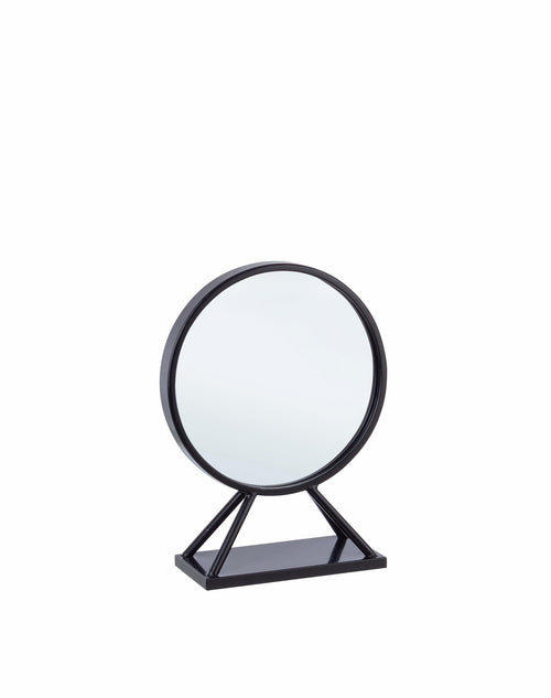 Oglinda decorativa cu rama metalica, Marylin Negru, l30xH40 cm