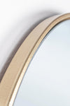 Oglinda decorativa cu rama metalica, Nucleos Round Auriu (3)