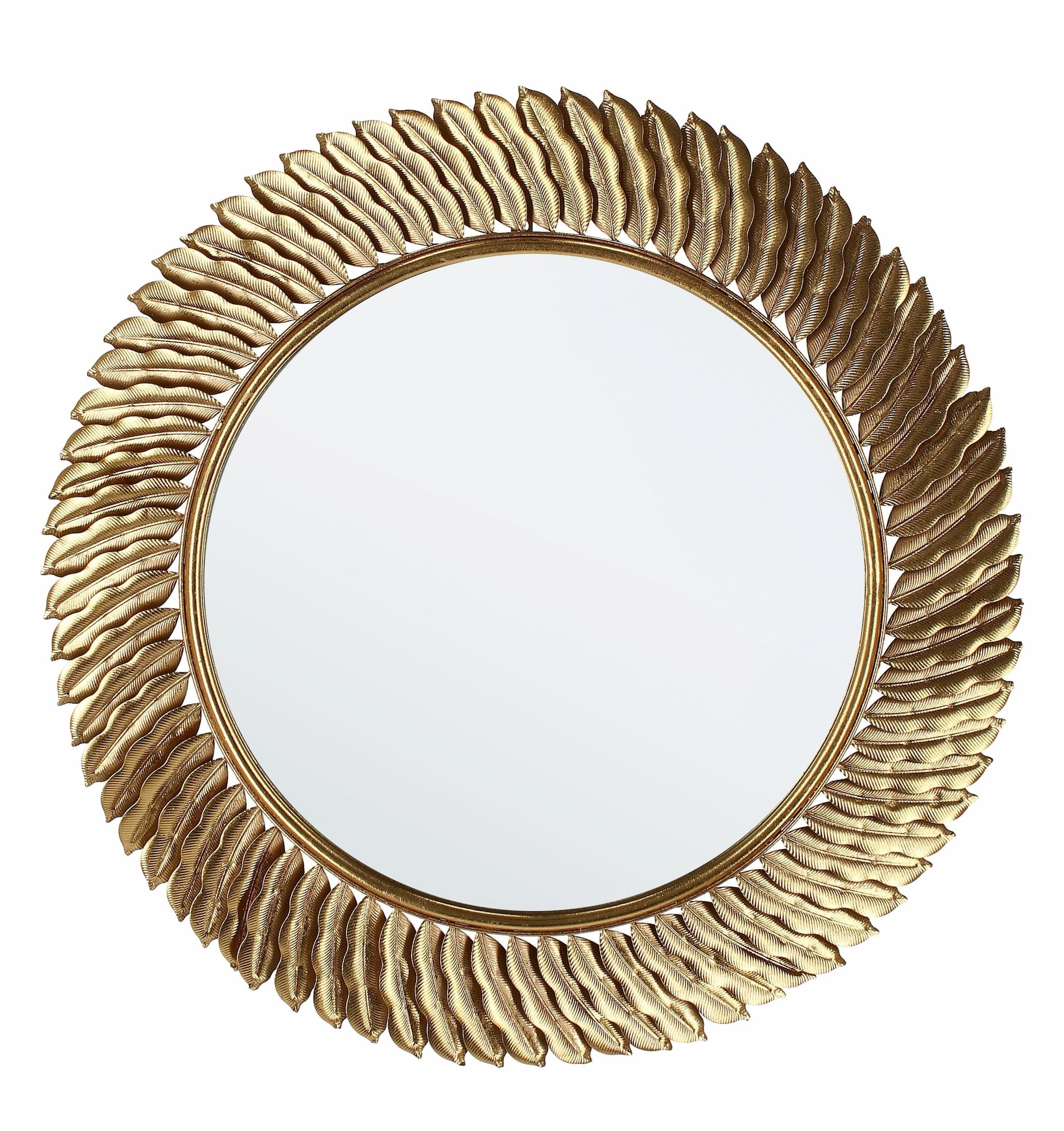 Oglinda decorativa cu rama metalica, Safi Auriu & BIZZZT-MIRROR-SAFI