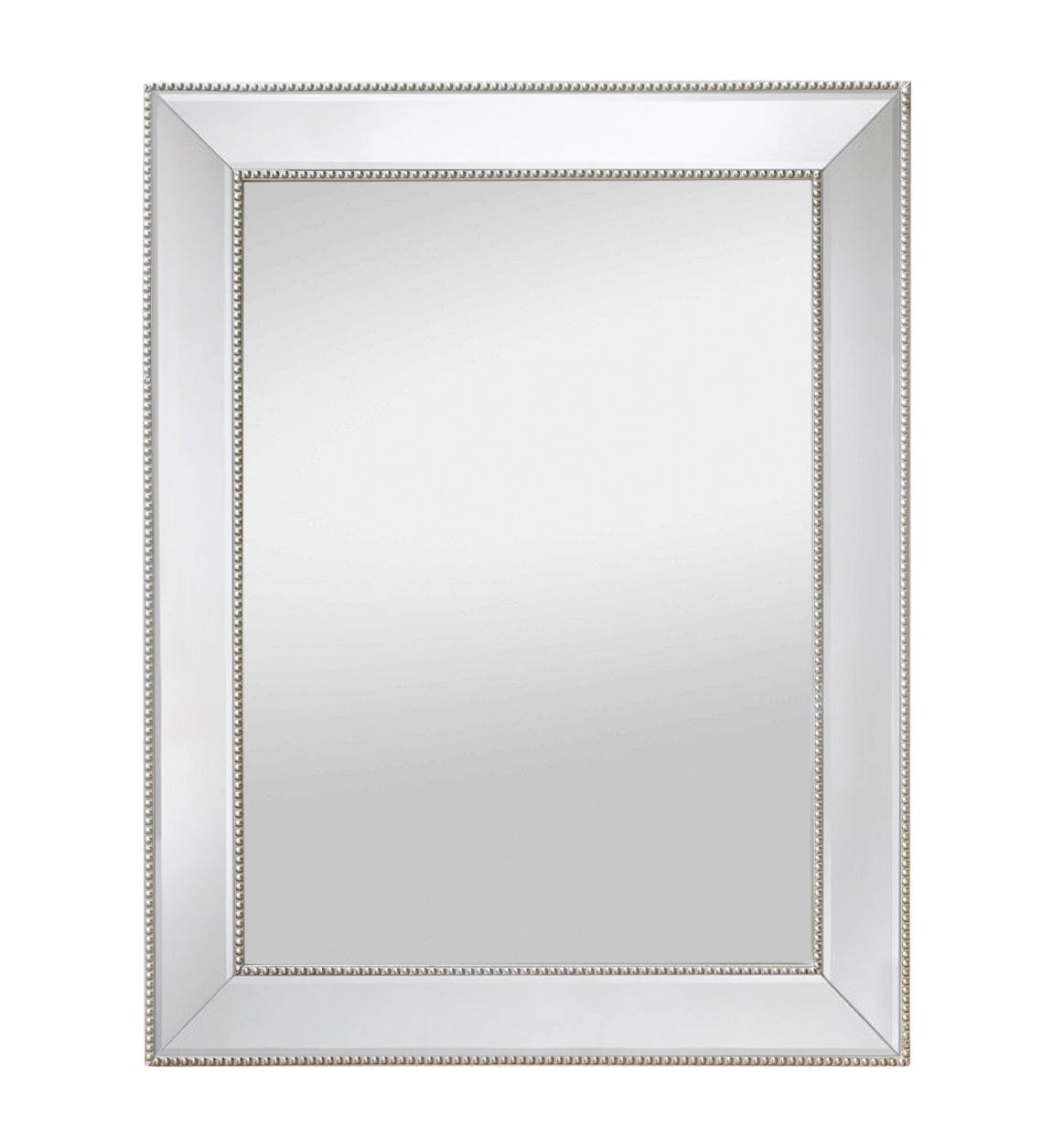 Oglinda decorativa din lemn de eucalipt, Dakota Dot Line Alb, l70xH90 cm