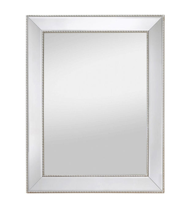 Oglinda decorativa din lemn de eucalipt, Dakota Dot Line Alb, l70xH90 cm