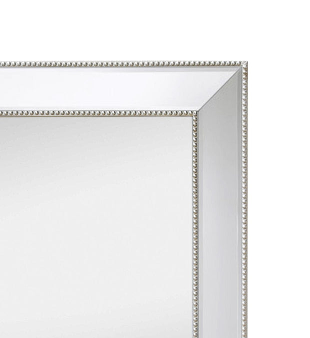 Oglinda decorativa din lemn de eucalipt, Dakota Dot Line Alb, l70xH90 cm (1)