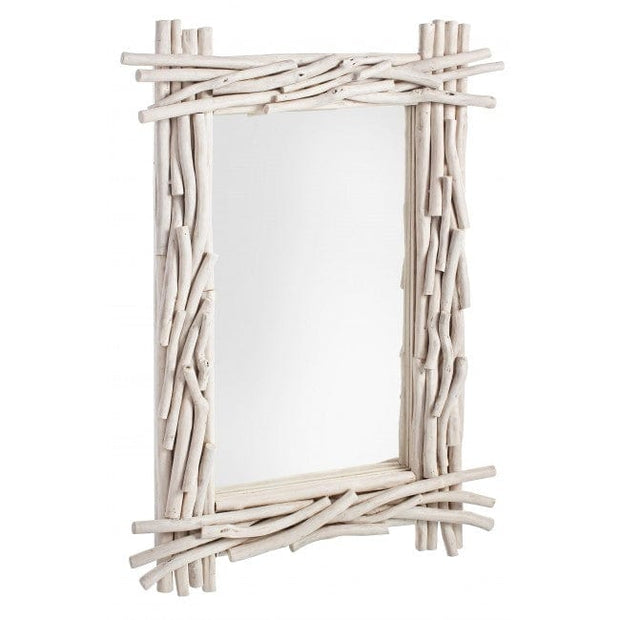 Oglinda decorativa din lemn de tec Sahel Ivoir, l90xH60 cm (1)