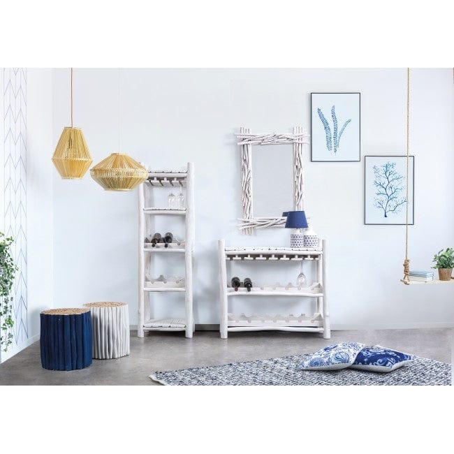 Oglinda decorativa din lemn de tec Sahel Ivoir, l90xH60 cm (2)