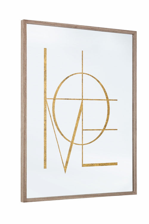 Oglinda decorativa din MDF si sticla Glace W36 Natural, l60xH80 cm