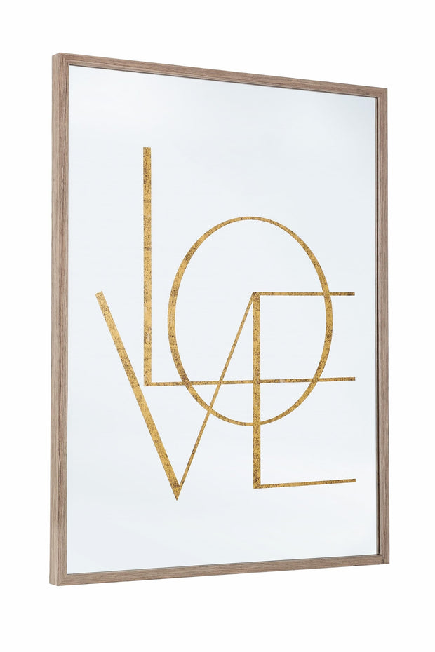 Oglinda decorativa din MDF si sticla Glace W37 Natural, l60xH80 cm