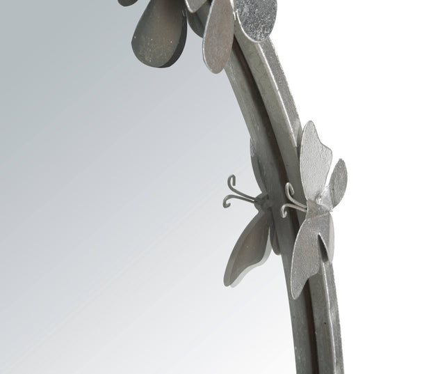 Oglinda decorativa din metal Butterfly Argintiu, Ø91 cm (5)