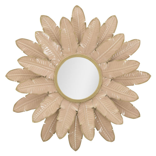 Oglinda decorativa din metal Glam Rose, Ø64,5 cm