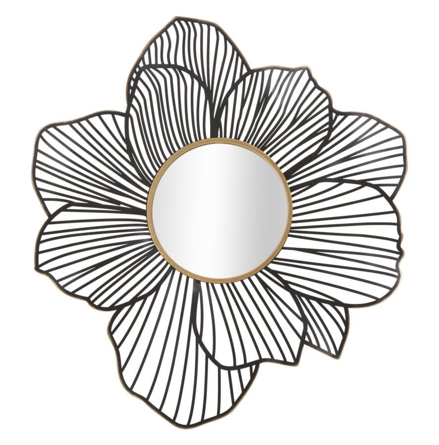 Mauro Ferretti Oglinda decorativa din metal, Osaka Negru, l79xH86,5 cm