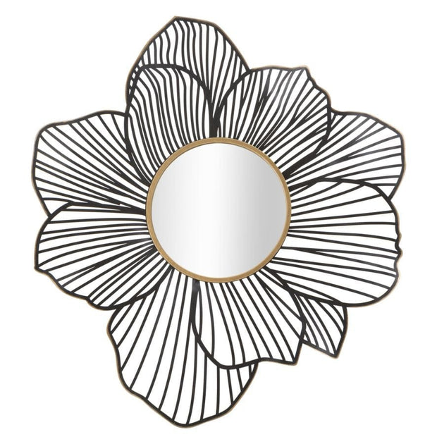 Mauro Ferretti Oglinda decorativa din metal, Osaka Negru, l79xH86,5 cm