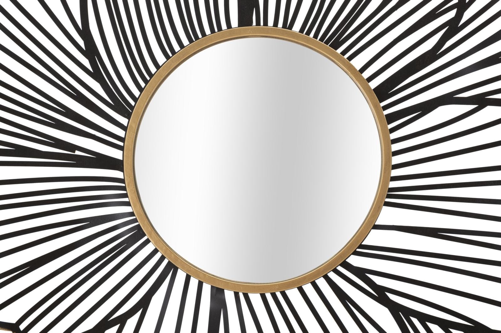 Oglinda decorativa din metal, Osaka Negru, l79xH86,5 cm (2)