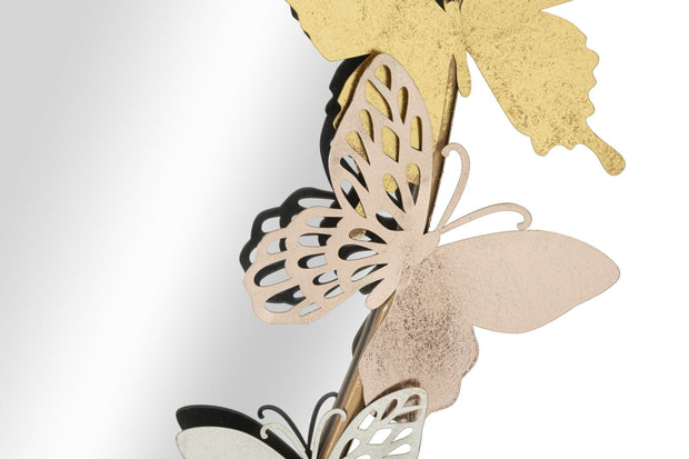 Oglinda decorativa din metal, Oval Auriu, l58,5xH71,5 cm (3)