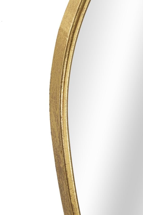 Oglinda decorativa din metal, Oval Auriu, l58,5xH71,5 cm (4)