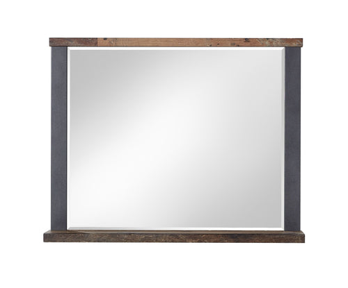 Innostyle Oglinda decorativa din pal Chelsea Large Natural / Grafit, l94xH75 cm