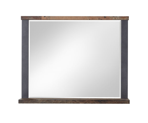 Innostyle Oglinda decorativa din pal Chelsea Large Natural / Grafit, l94xH75 cm