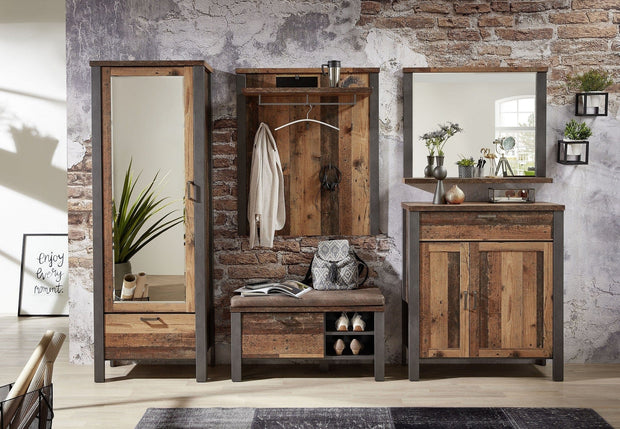 Innostyle Oglinda decorativa din pal Chelsea Large Natural / Grafit, l94xH75 cm