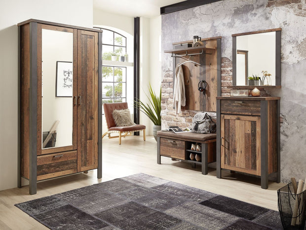 Innostyle Oglinda decorativa din pal Chelsea Large Natural / Grafit, l94xH75 cm