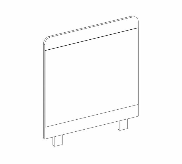 Oglinda decorativa din pal pentru tineret White, l71xA3xH75 cm (2)