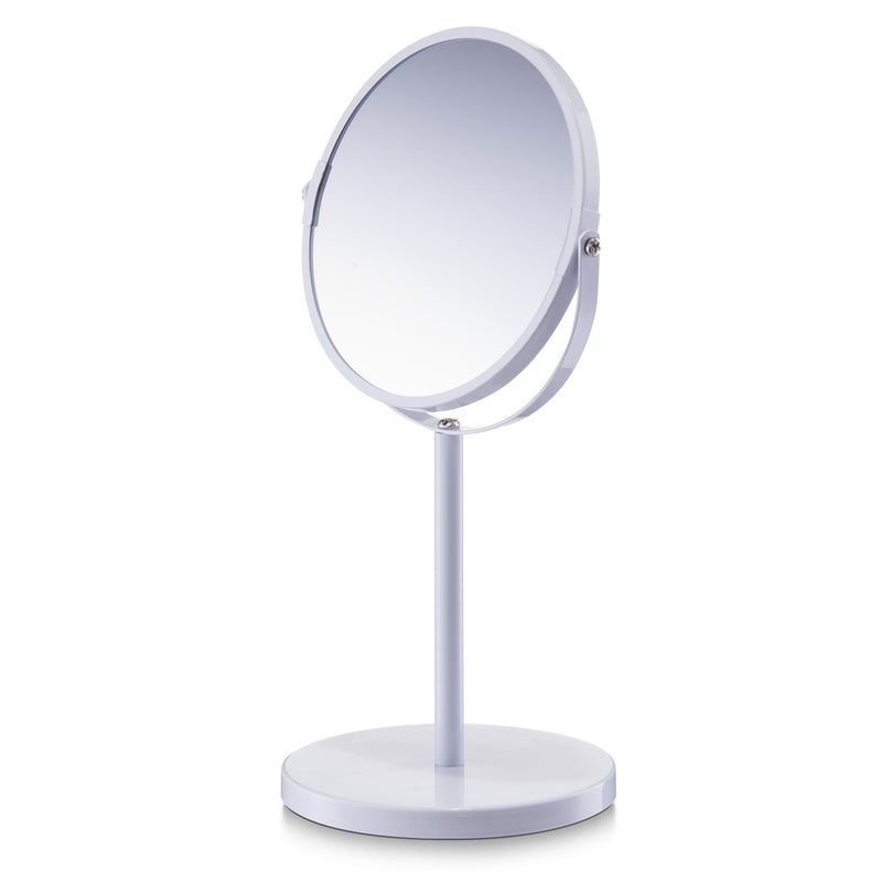 Oglinda cosmetica de masa, Metal White, Ø 15xH35 cm