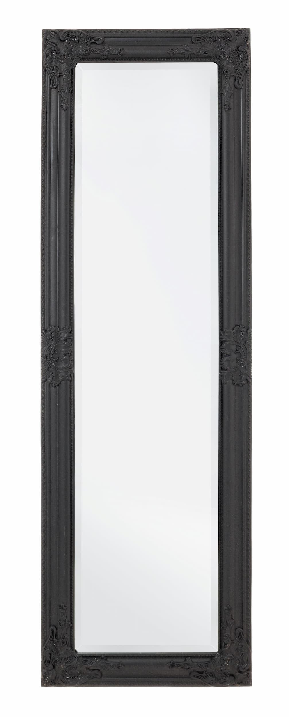 Oglinda decorativa cu rama din lemn de Paulownia, Miro Negru Mat (1) & BIZZZT-MIRROR-MIRO-BLACK