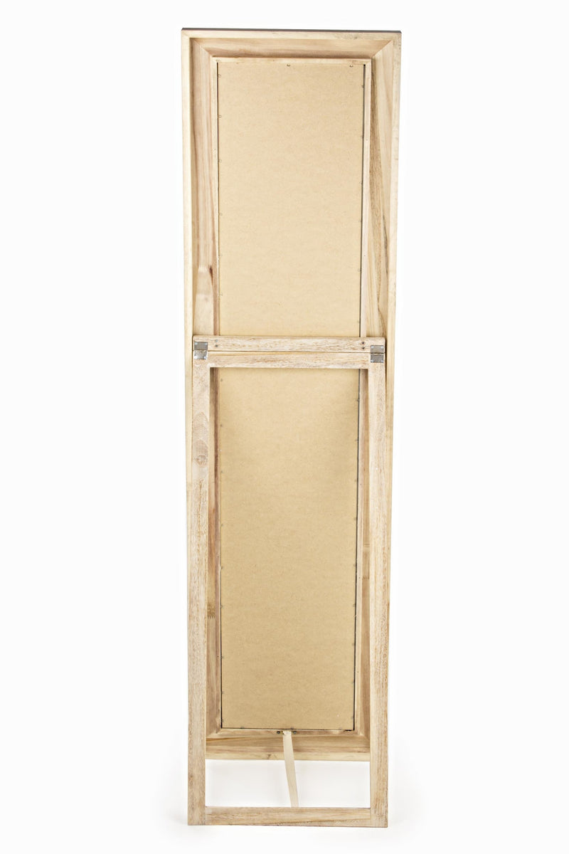 Oglinda decorativa de podea cu rama din lemn de Paulownia, Tiziano 2415 Rectangle ST Natural, l44xH174 cm (2)