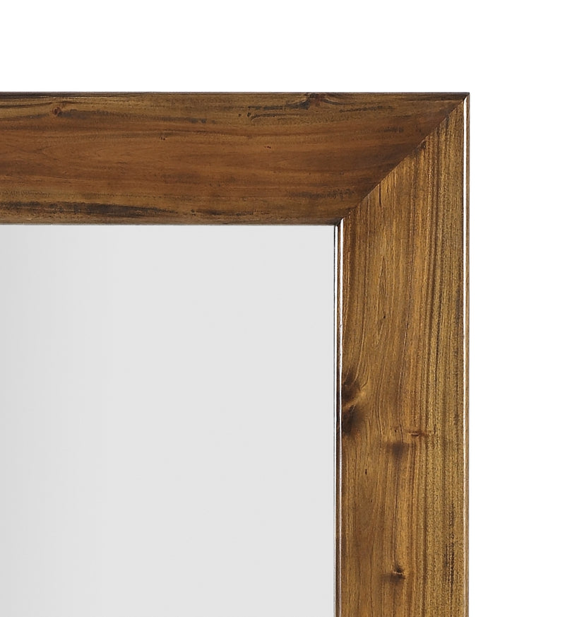 Oglinda decorativa cu rama din lemn si furnir, Flamingo Small Nuc, l80xH100 cm (1)