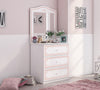 Oglinda decorativa cu rama din pal Selena Pink Alb / Roz, l73xH90 cm (1)