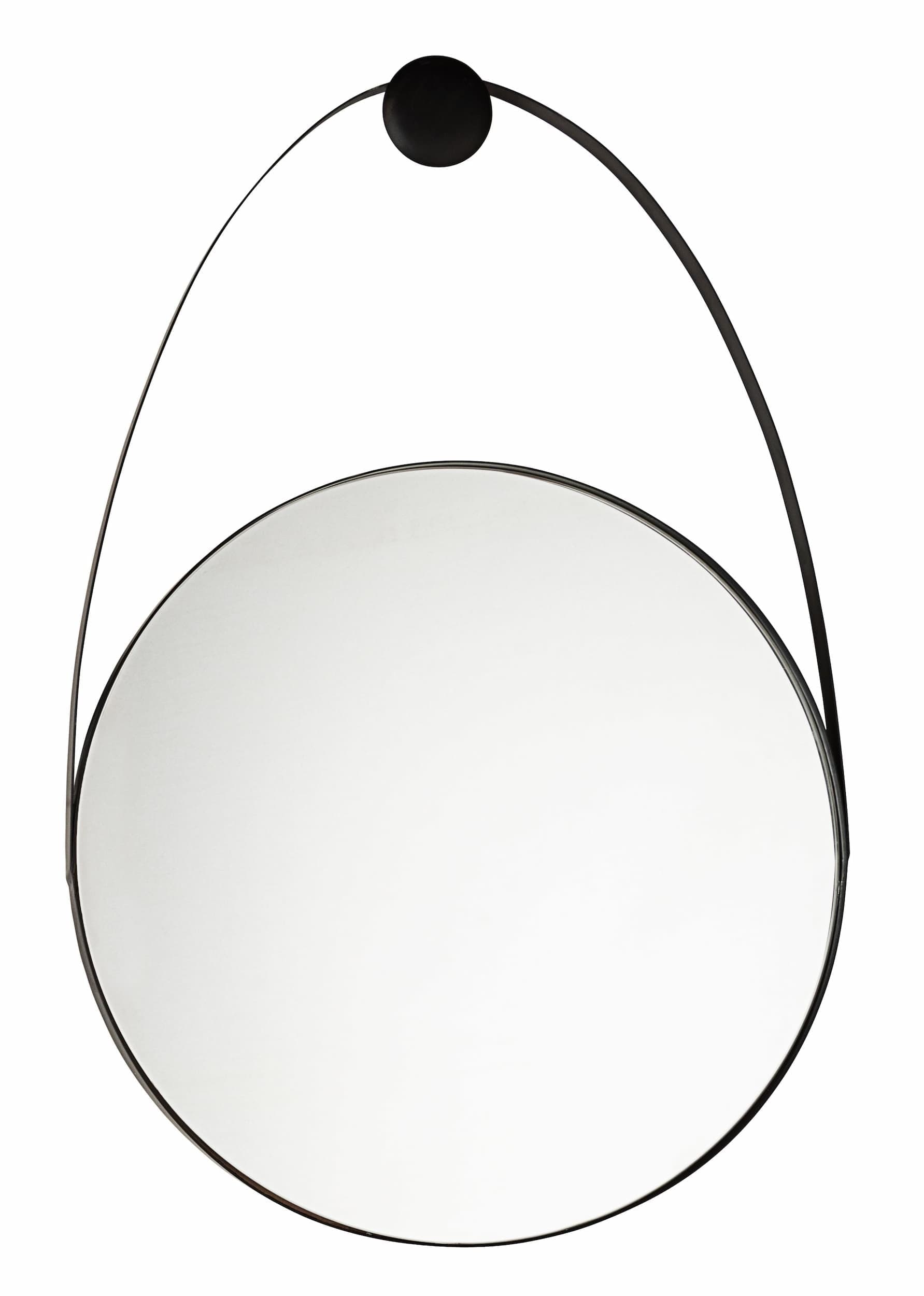 Oglinda decorativa cu rama metalica, Kieran Small Negru, l46xH68 cm