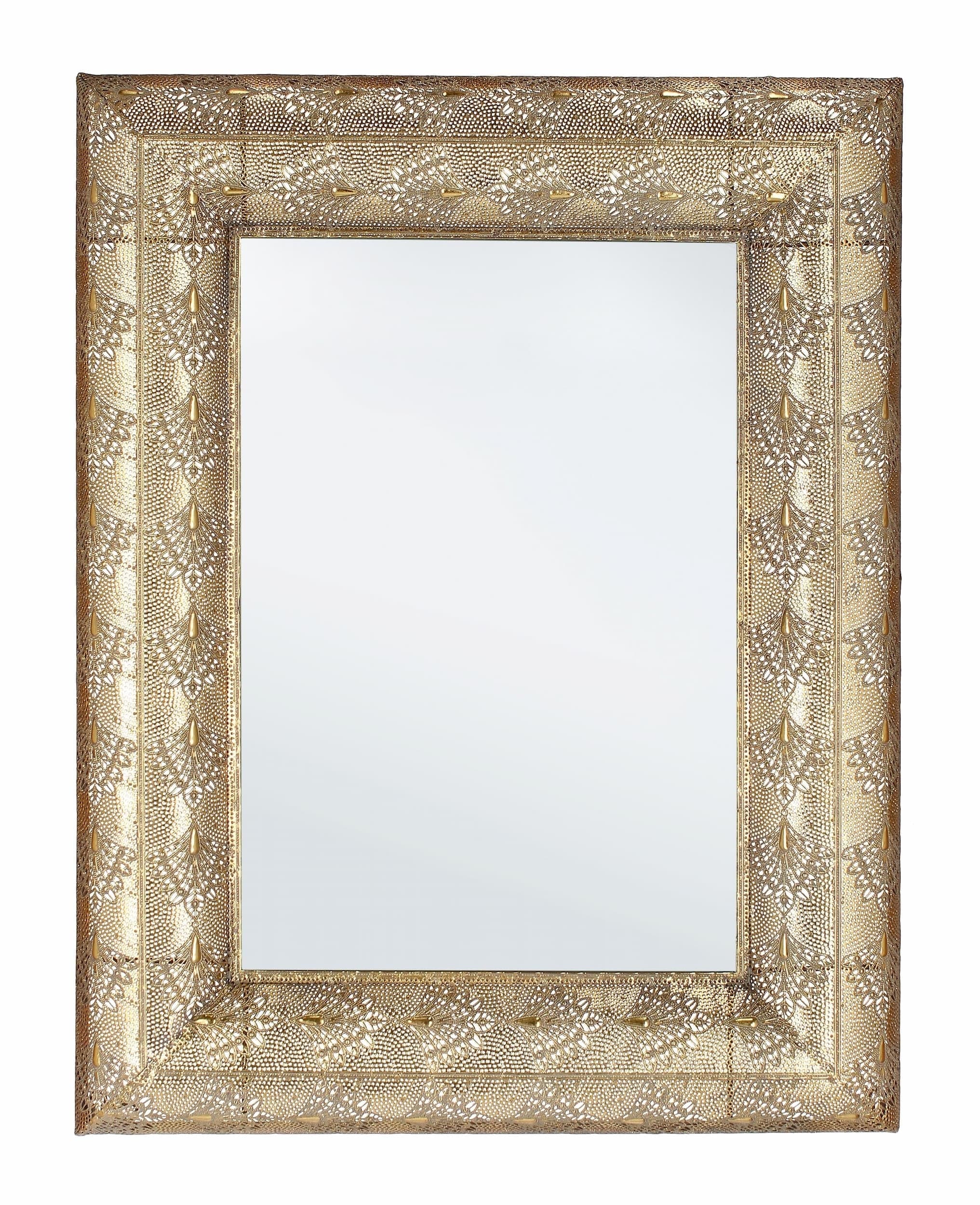 Oglinda decorativa cu rama metalica, Larjam Rectangle A, l70xH90,5 cm (1) & BIZZZT-MIRROR-LARJAM-A