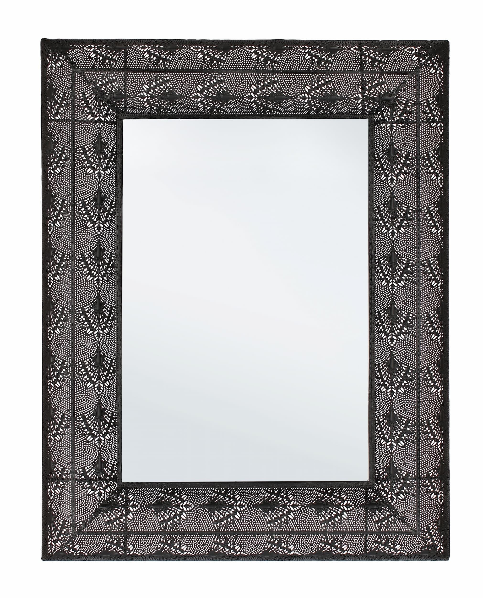 Oglinda decorativa cu rama metalica, Larjam Rectangle A, l70xH90,5 cm & BIZZZT-MIRROR-LARJAM-A