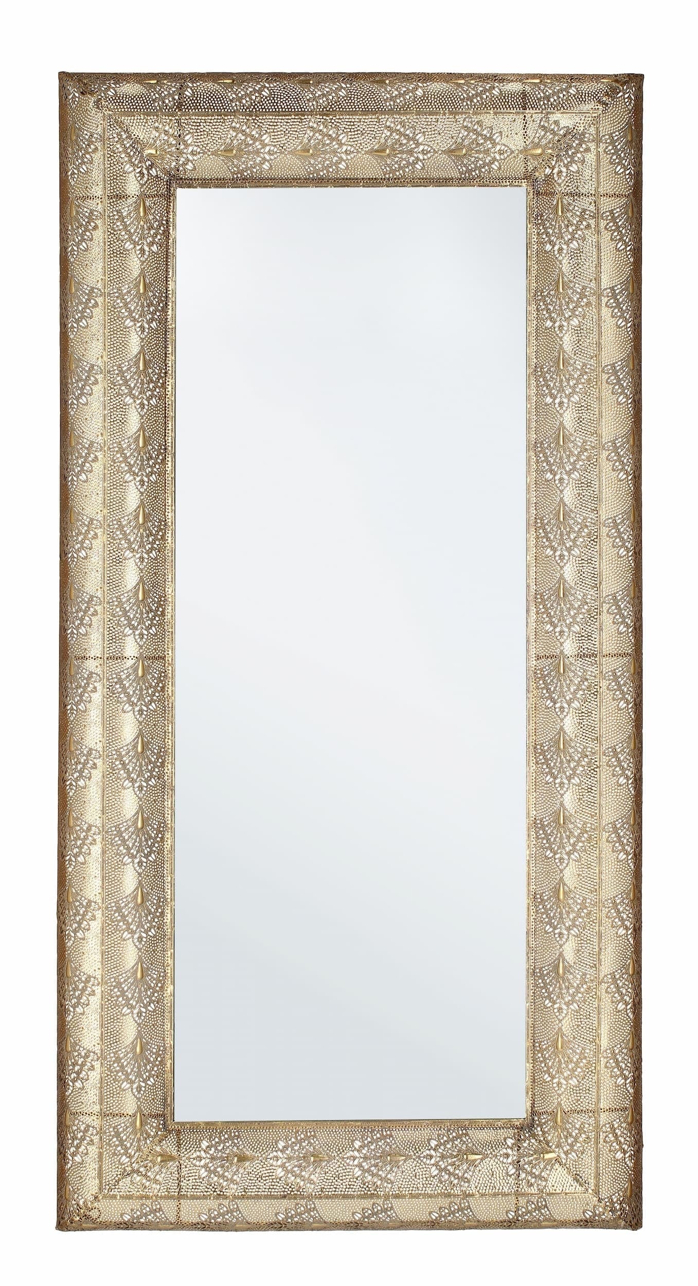 Oglinda decorativa cu rama metalica, Larjam Rectangle B, l70xH140,5 cm (1) & BIZZZT-MIRROR-LARJAM-B