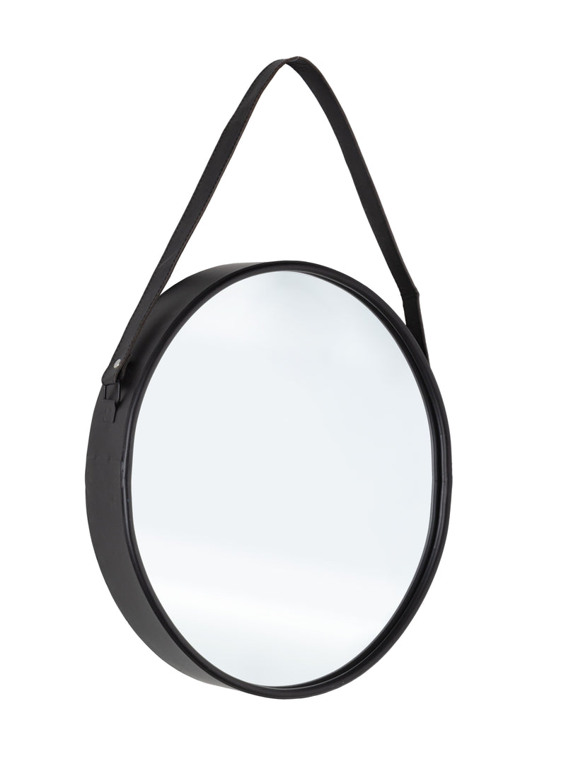 Oglinda decorativa cu rama metalica Rind Oval Negru, l41xH51 cm