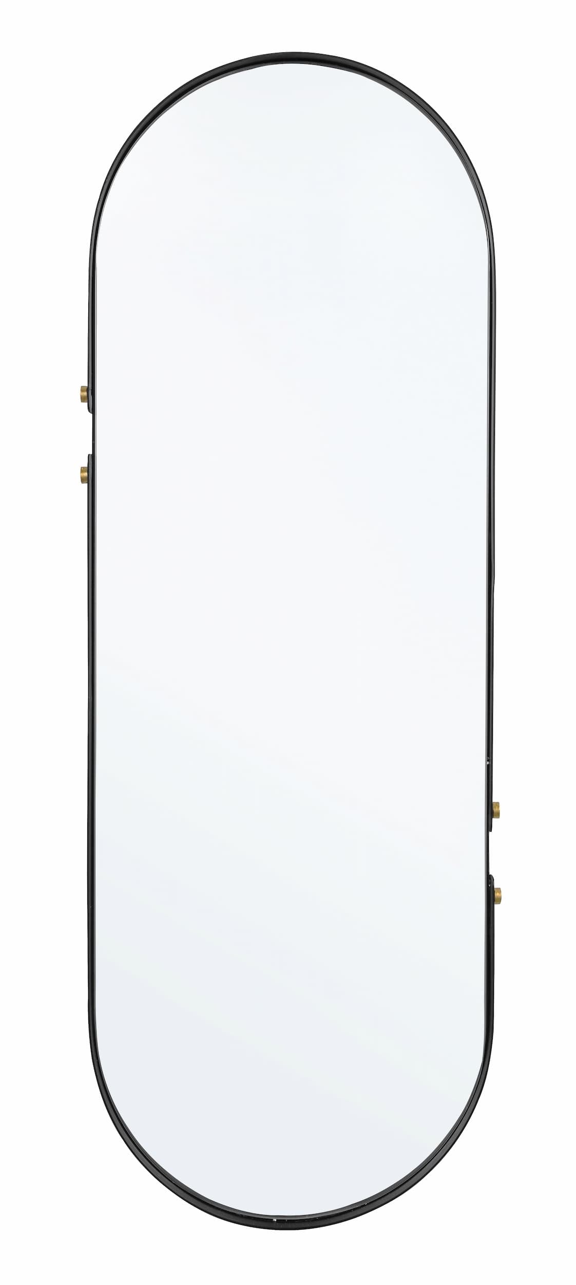 Oglinda decorativa cu rama metalica, Zeina Oval Negru, l38xH110 cm