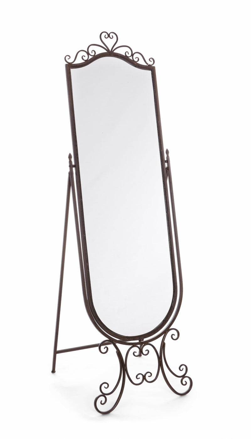 Oglinda decorativa de podea cu rama metalica, Melanie Maro Antichizat, l51xA50xH165 cm