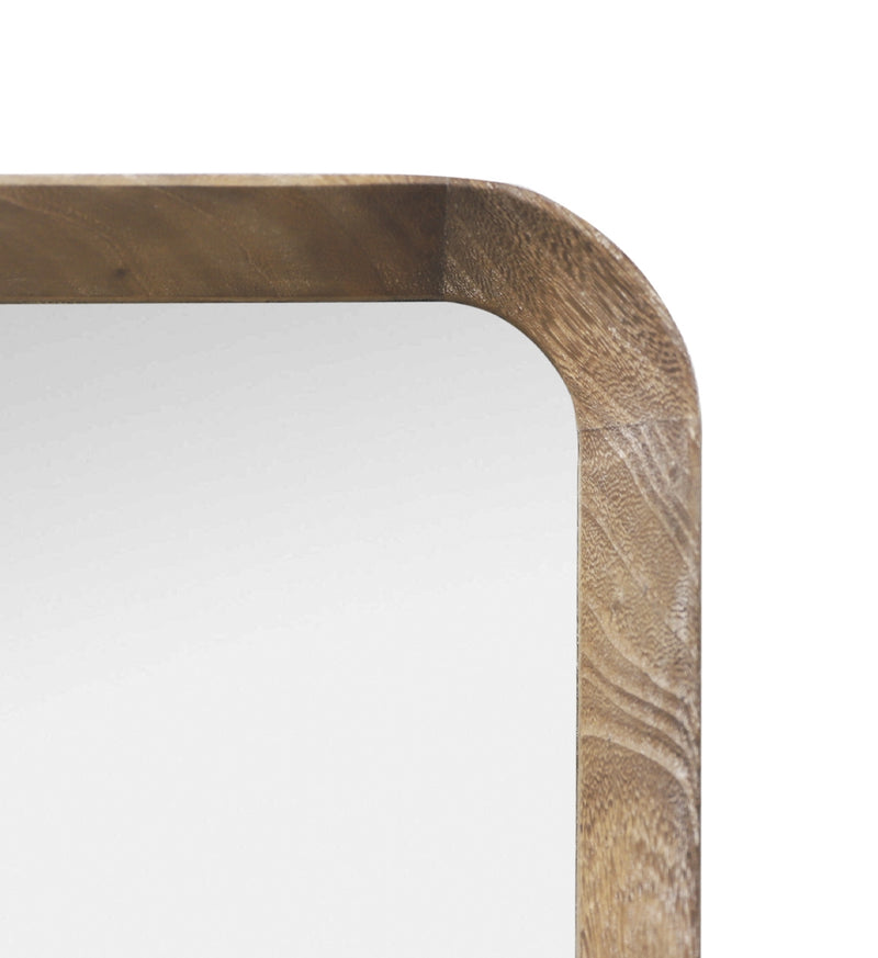 Oglinda decorativa din lemn de paulownia, Dakota Rectangular Natural, l45xH65 cm (1)