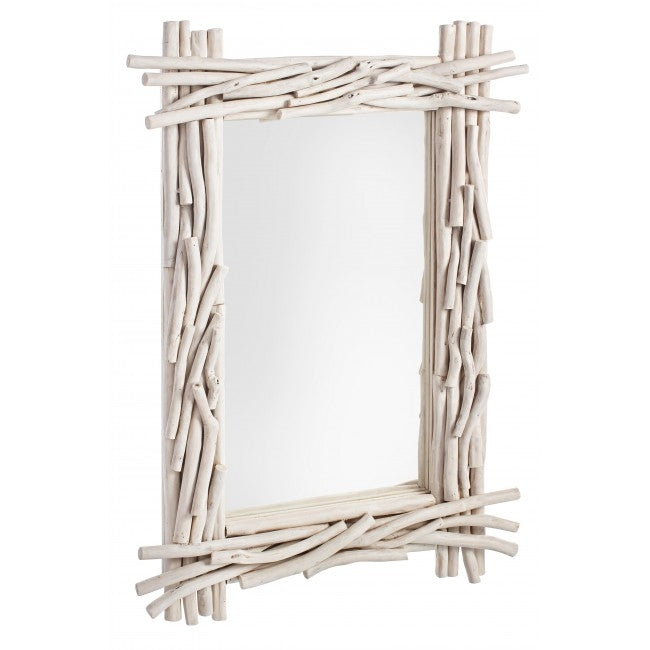 Oglinda decorativa din lemn de tec Sahel Ivoir, l90xH60 cm (1)