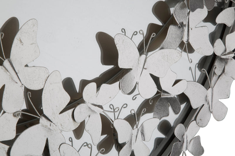 Oglinda decorativa din metal Butterfly Argintiu, Ø91 cm (4)