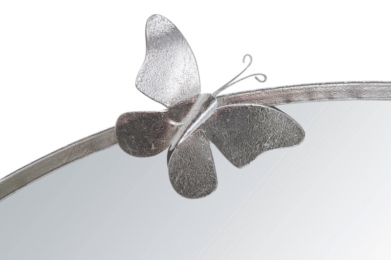 Oglinda decorativa din metal Butterfly Argintiu, Ø91 cm (2)